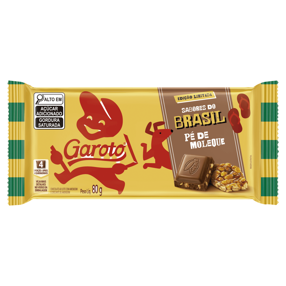 Tablete de Chocolate Pé de Moleque Garoto 80g Edição Limitada