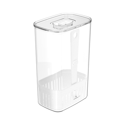 Organizador de Temperos Plástico 2,3L Ou Clear Fresh Transparente Geladeira