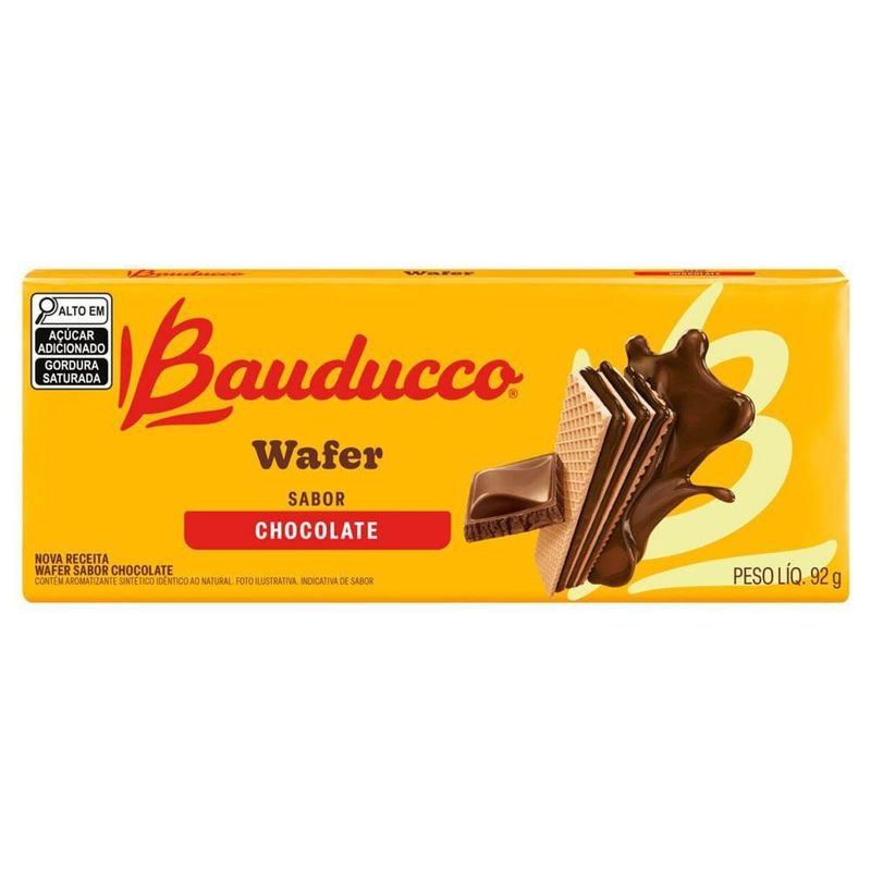 Biscoito Wafer Chocolate Bauducco 92g Crocante