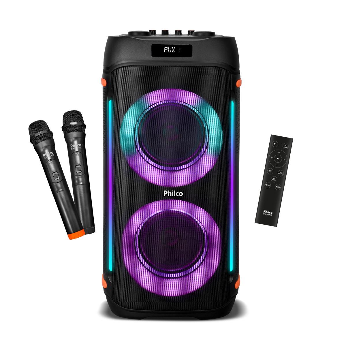 Caixa de Som Amplificada Bluetooth Philco PCX6900 1200W TWS Bivolt Preto