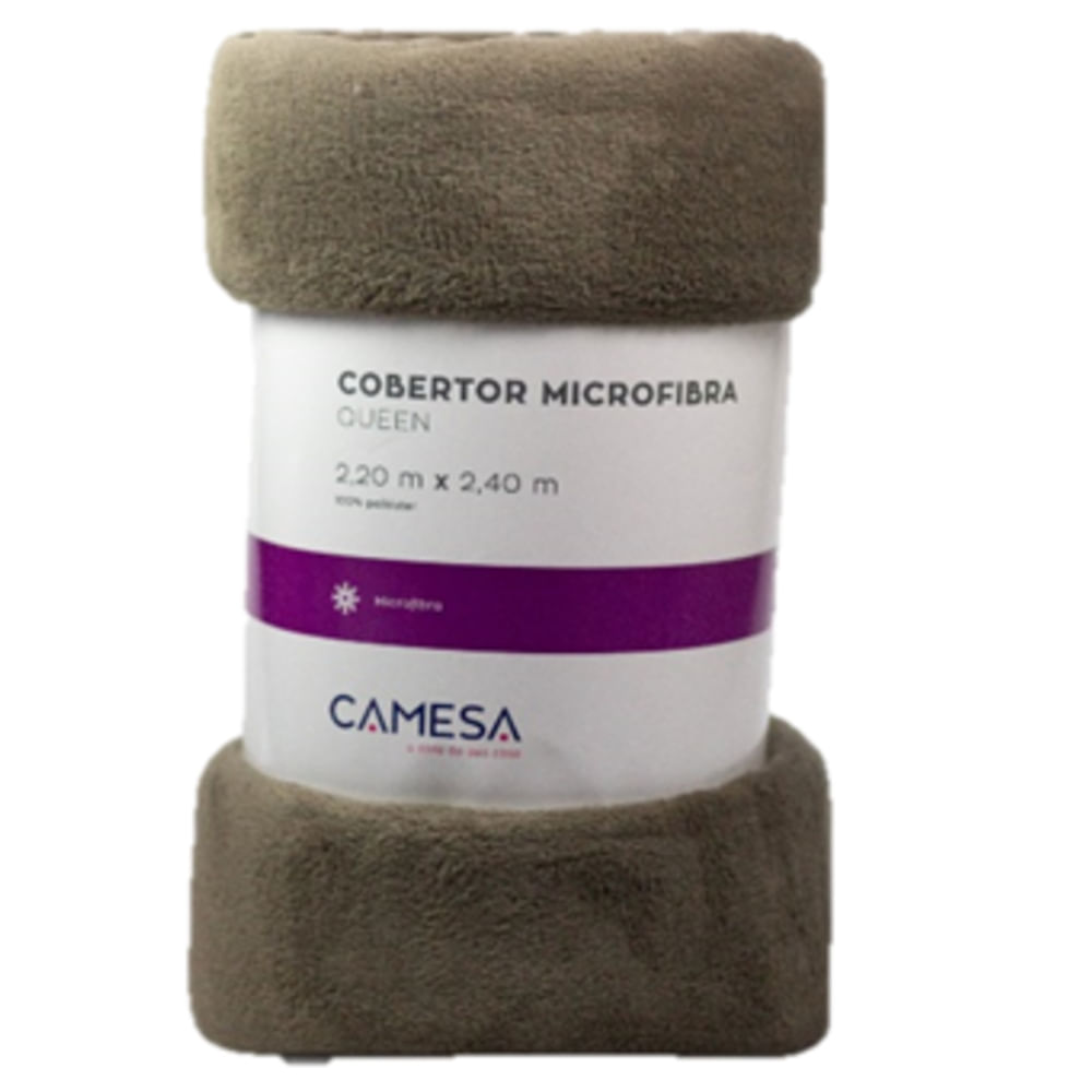 Cobertor Microfibra Liso Sortido Camesa Queen Toque Macio