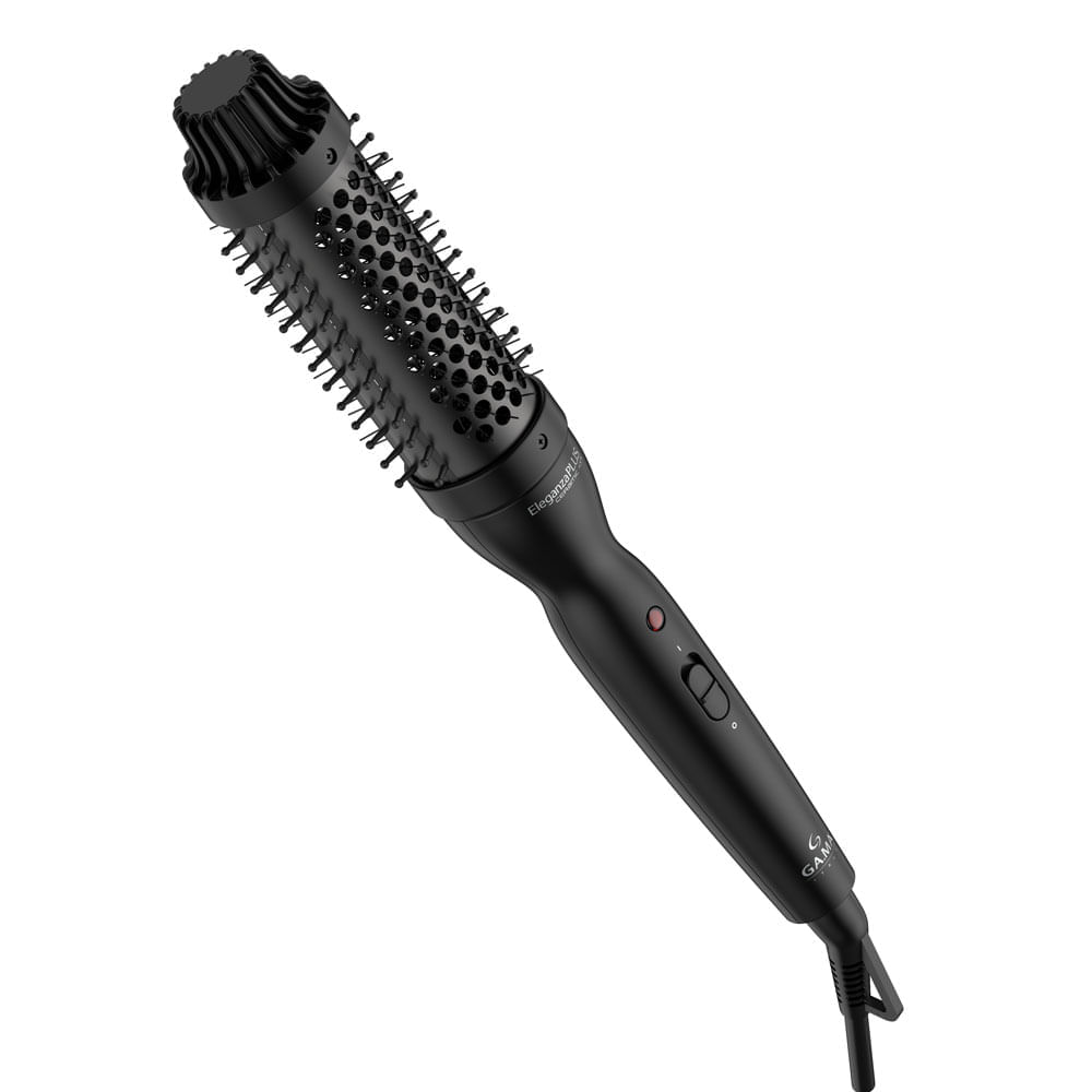 Escova Térmica Modeladora Gama Eleganza Plus 38mm Bivolt Preta