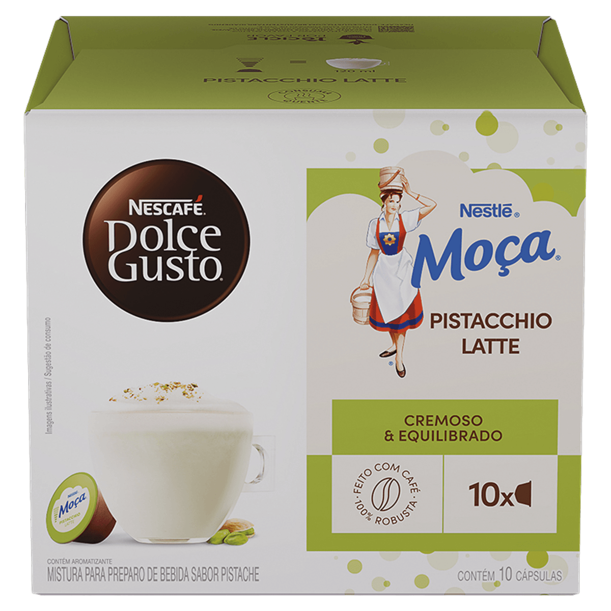 Cápsula Mocha Pistachio Latte Dolce Gusto Nestlé 175g Cremoso