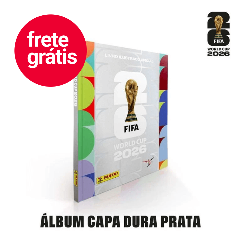 Álbum de Figurinhas Capa Dura Prata Copa do Mundo FIFA 2026 EUA Panini