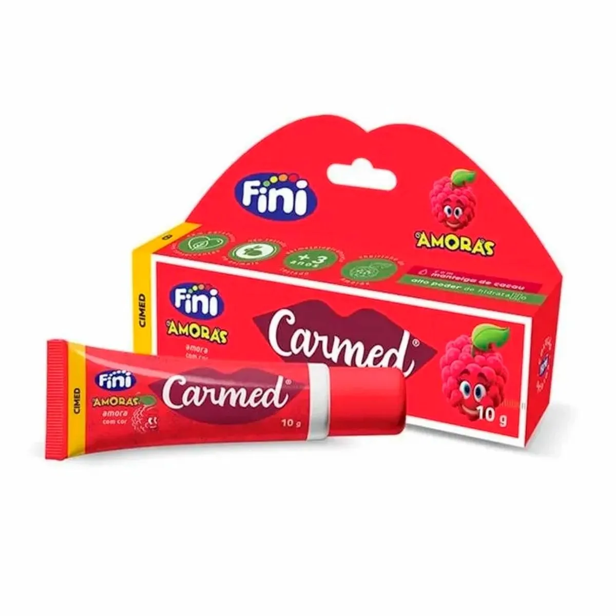 Hidratante Labial Vegano Carmed Fini Amora Claro 10g