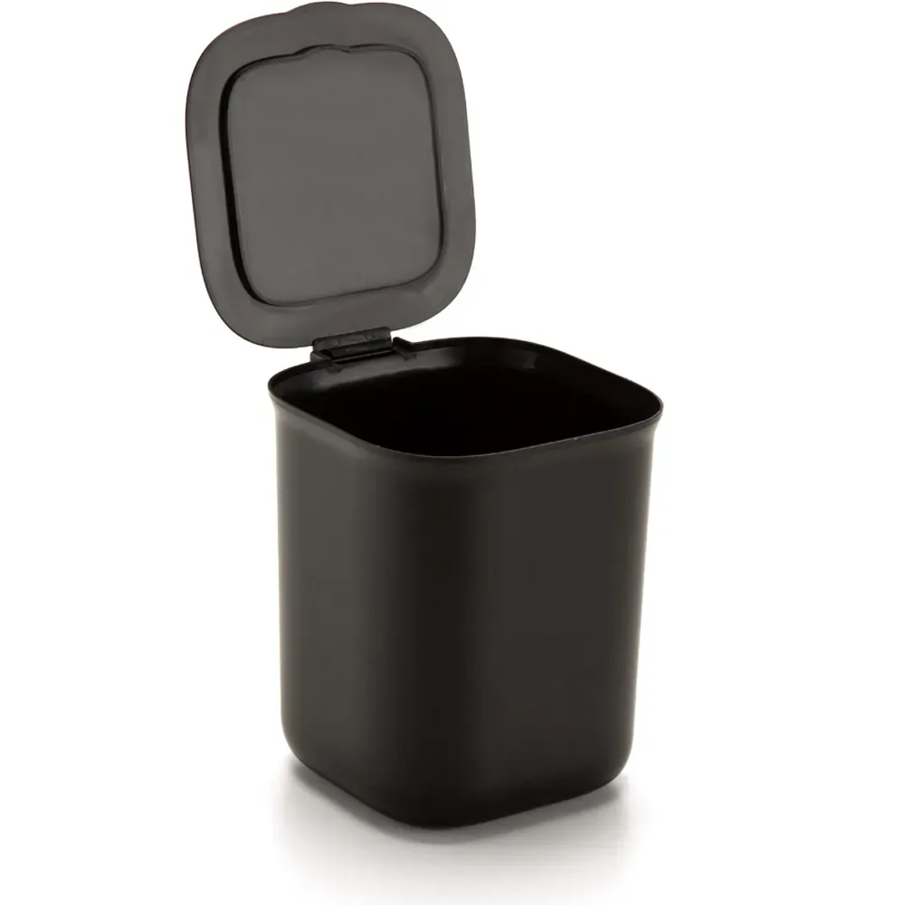 Lixeira com Tampa Dasplast 2,5L 17x14x14cm Preto