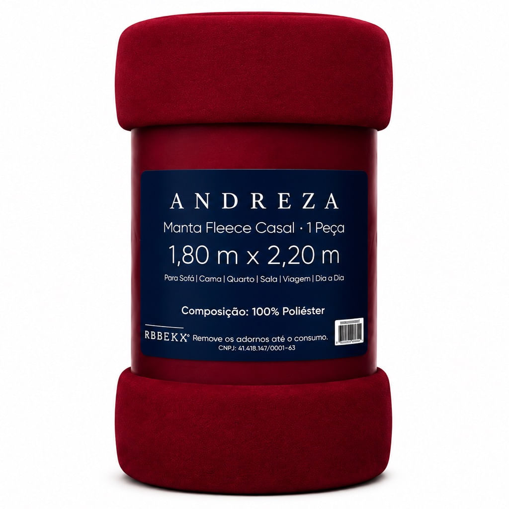Manta Casal Fleece Lisa Andreza 100% Poliéster Toque Macio Sortido