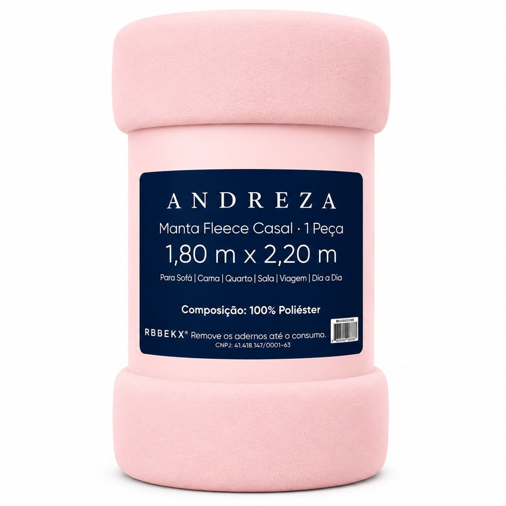 Manta Casal Fleece Lisa Andreza Toque Macio Sortido