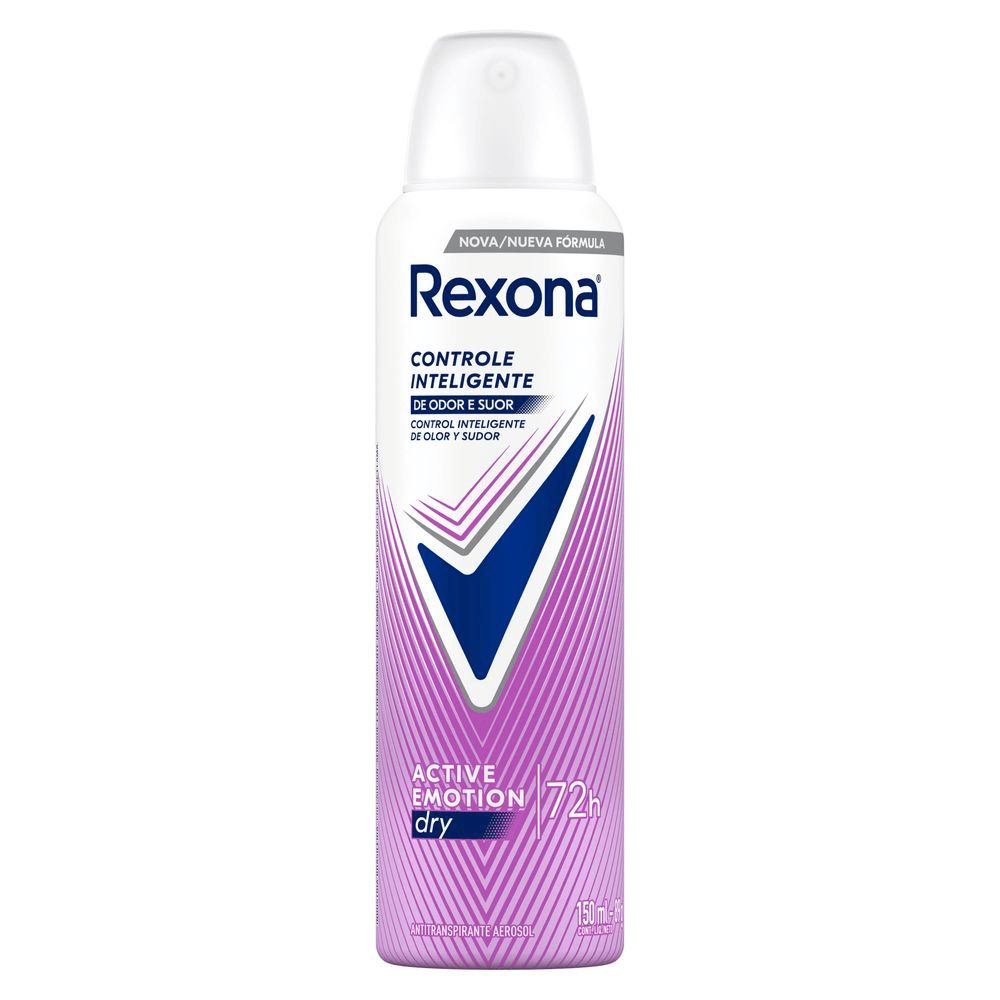 Desodorante Antitranspirante Aerosol Rexona Active Emotion Feminino 150ml