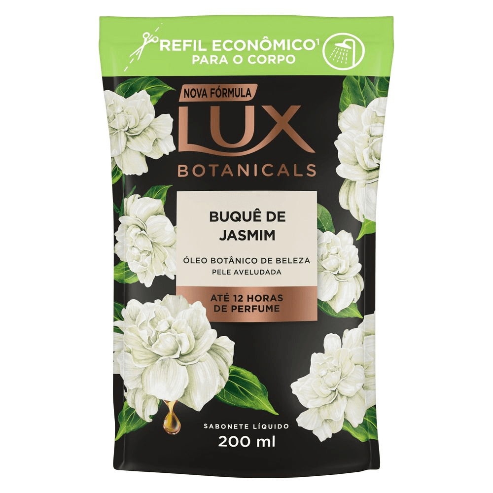 Sabonete Líquido Hidratante Lux Botanicals Buquê de Jasmim Refil 200ml