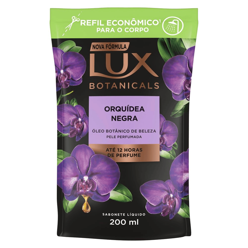 Sabonete Líquido Hidratante Lux Botanicals Orquídea Negra Refil 200ml