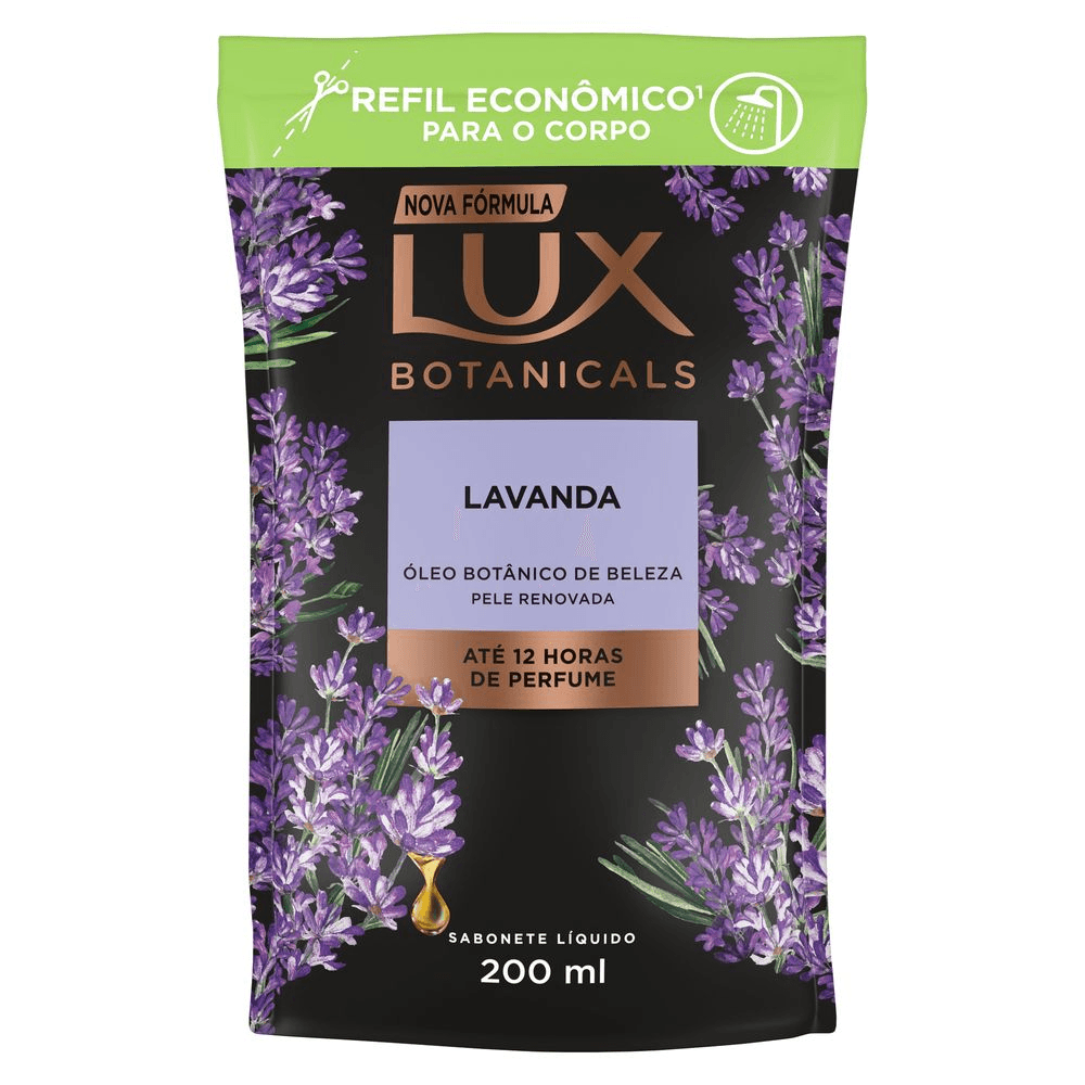 Sabonete Líquido Hidratante Lux Botanicals Lavanda Refil 200ml