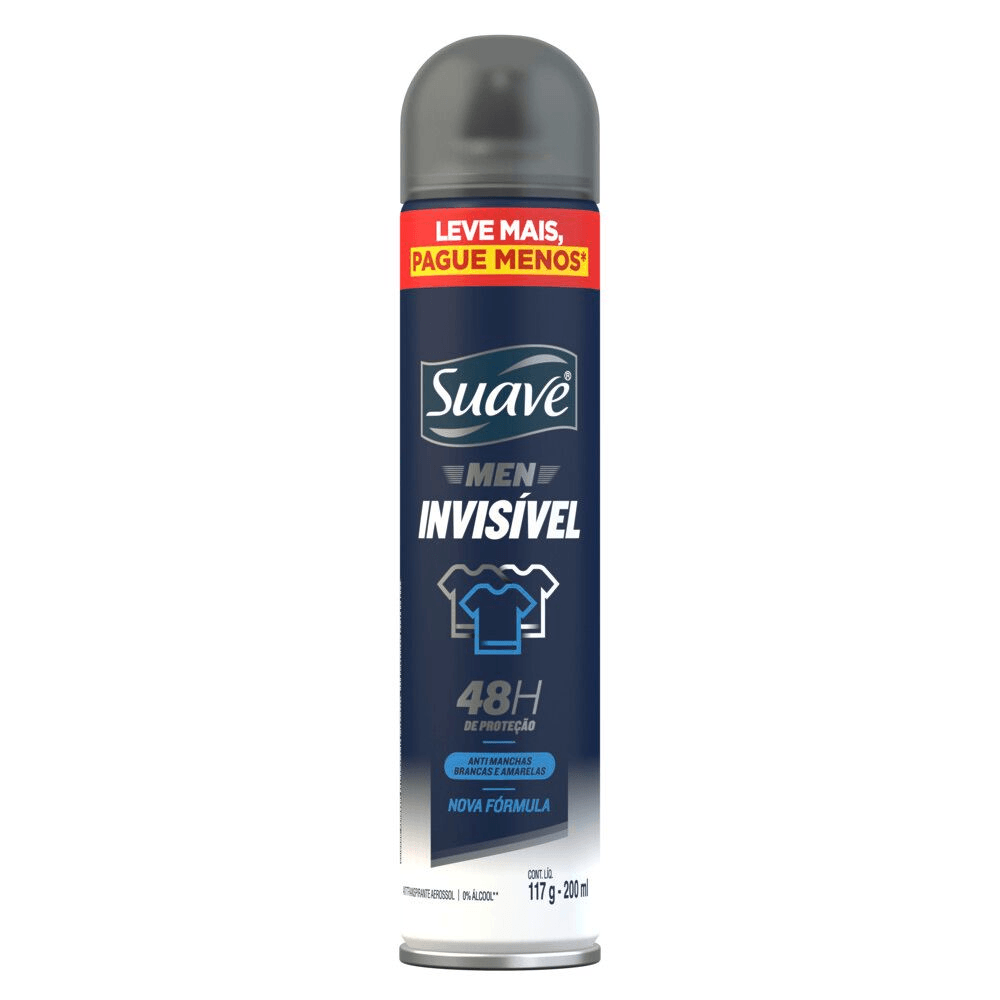 Desodorante Antitranspirante Masculino Suave Men Invisível 200ml