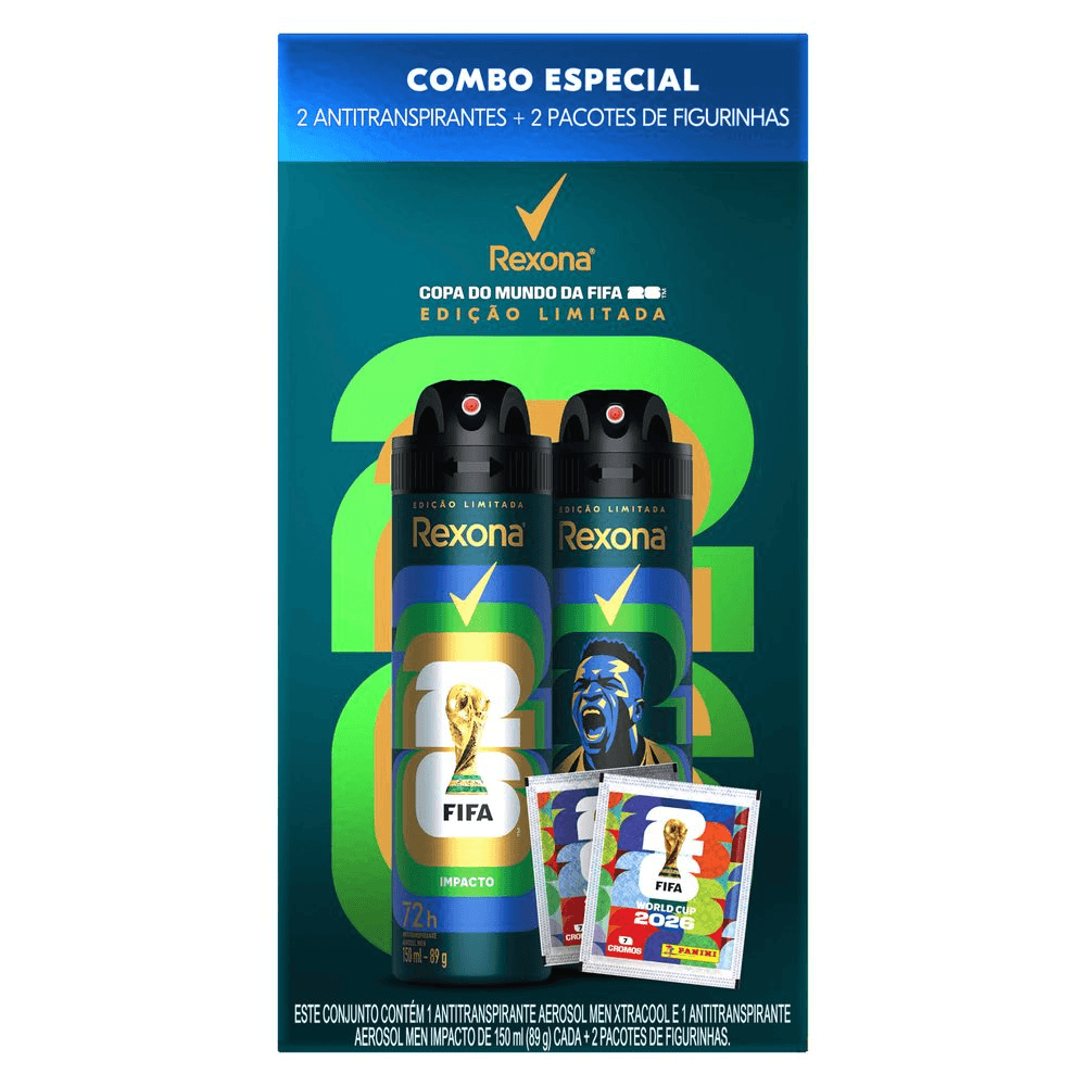 Kit Antitranspirante Masculino Rexona Men Xtracool e Impacto 72h 300ml