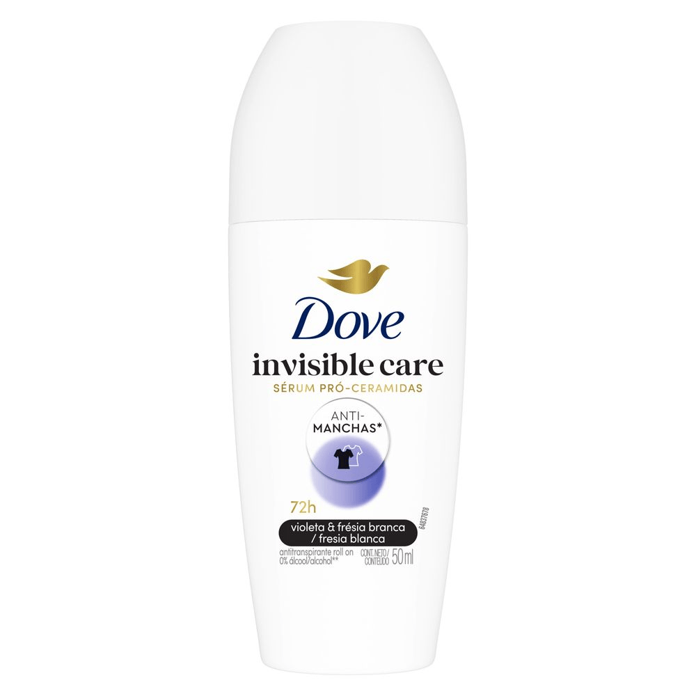 Desodorante Roll-On Antitranspirante Dove Invisible Dry Feminino 50ml