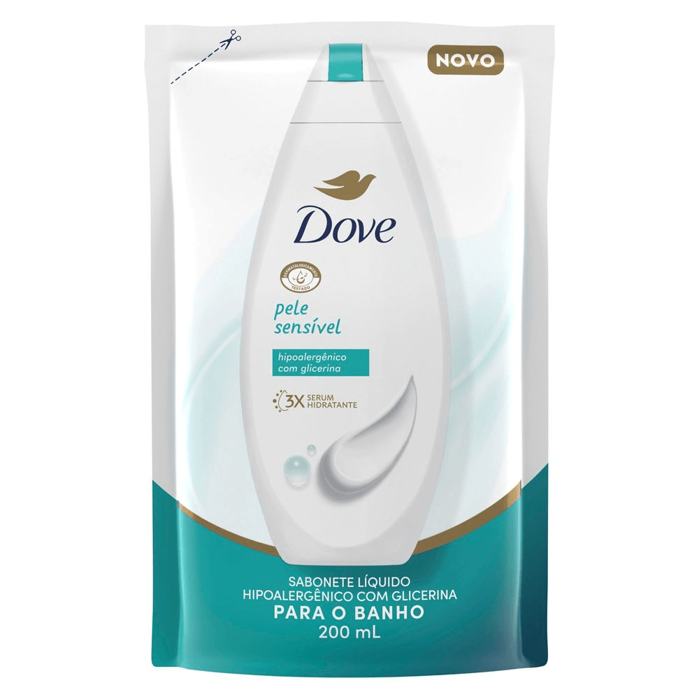 Sabonete Líquido Hidratante Dove Pele Sensível Refil 200ml