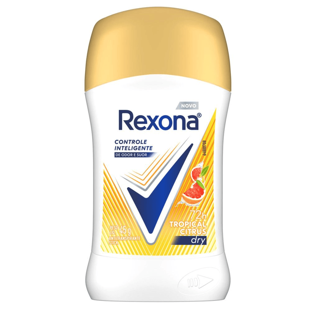Desodorante Antitranspirante Stick Rexona Dry Tropical Citrus 45g