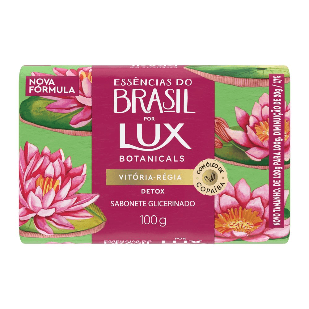 Sabonete em Barra Glicerinado Detox Lux Essências do Brasil Vitória-Régia 100g