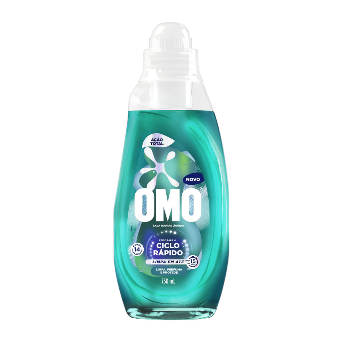 Sabão Líquido Concentrado Omo Ciclo Rápido Suave 750ml