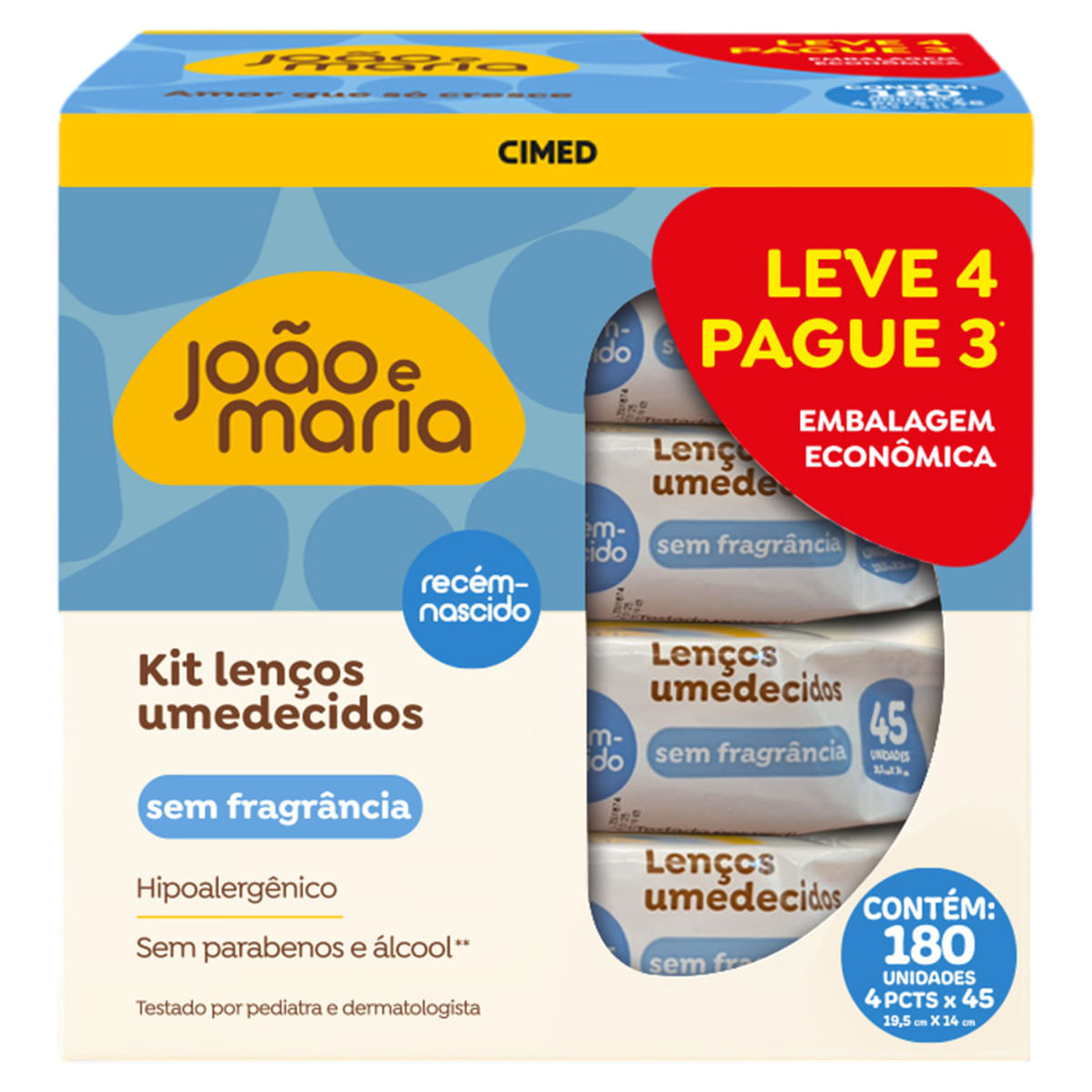 JOÃO E MARIA LENCO UMED PACK 4X45 S/FRAG