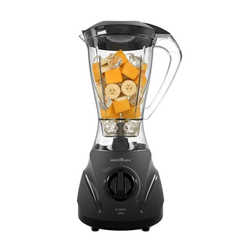 Liquidificador Britânia BLQ900A 900W 2,1L 110V Preto Fosco Inox