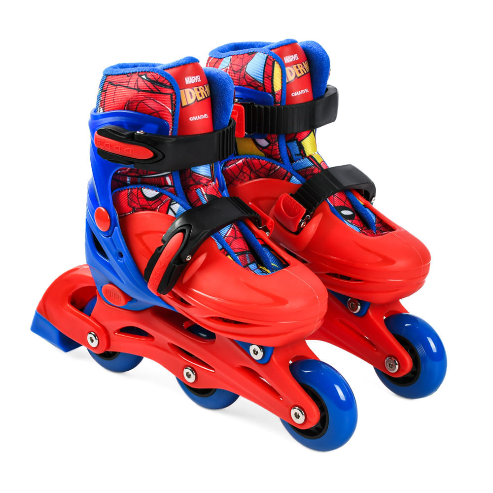 Patins Infantil 2 em 1 Brink+ Spider-Man Ajustável 32-35