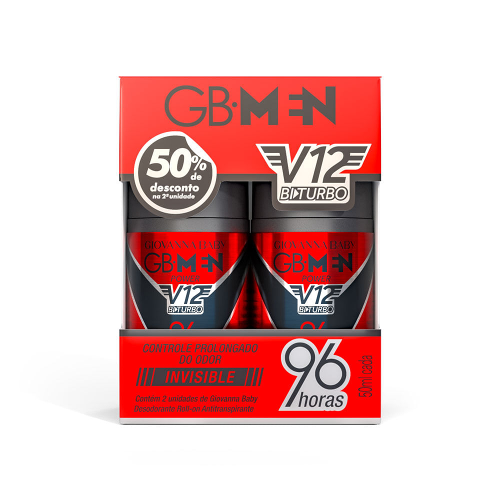 DESODORANTE ROLL-ON GIOVANNA BABY MEN POWER 50ML C/2 UNIDADES