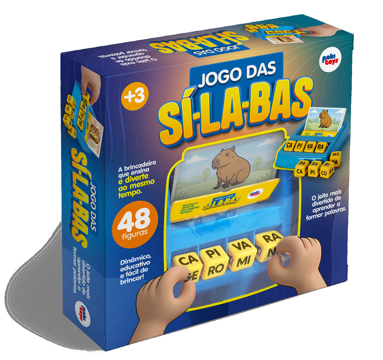Jogo Educativo de Alfabetização Pakitoys das Sílabas 48 Peças Ref. 1604