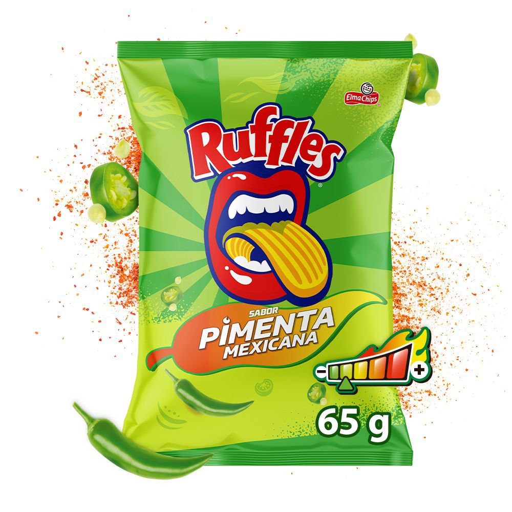 Batata Ruffles Pimenta Mexicana Elma Chips 65g