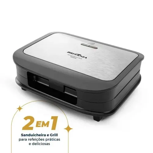 Sanduicheira Grill Antiaderente Britânia BGR25A 750W 220V Inox