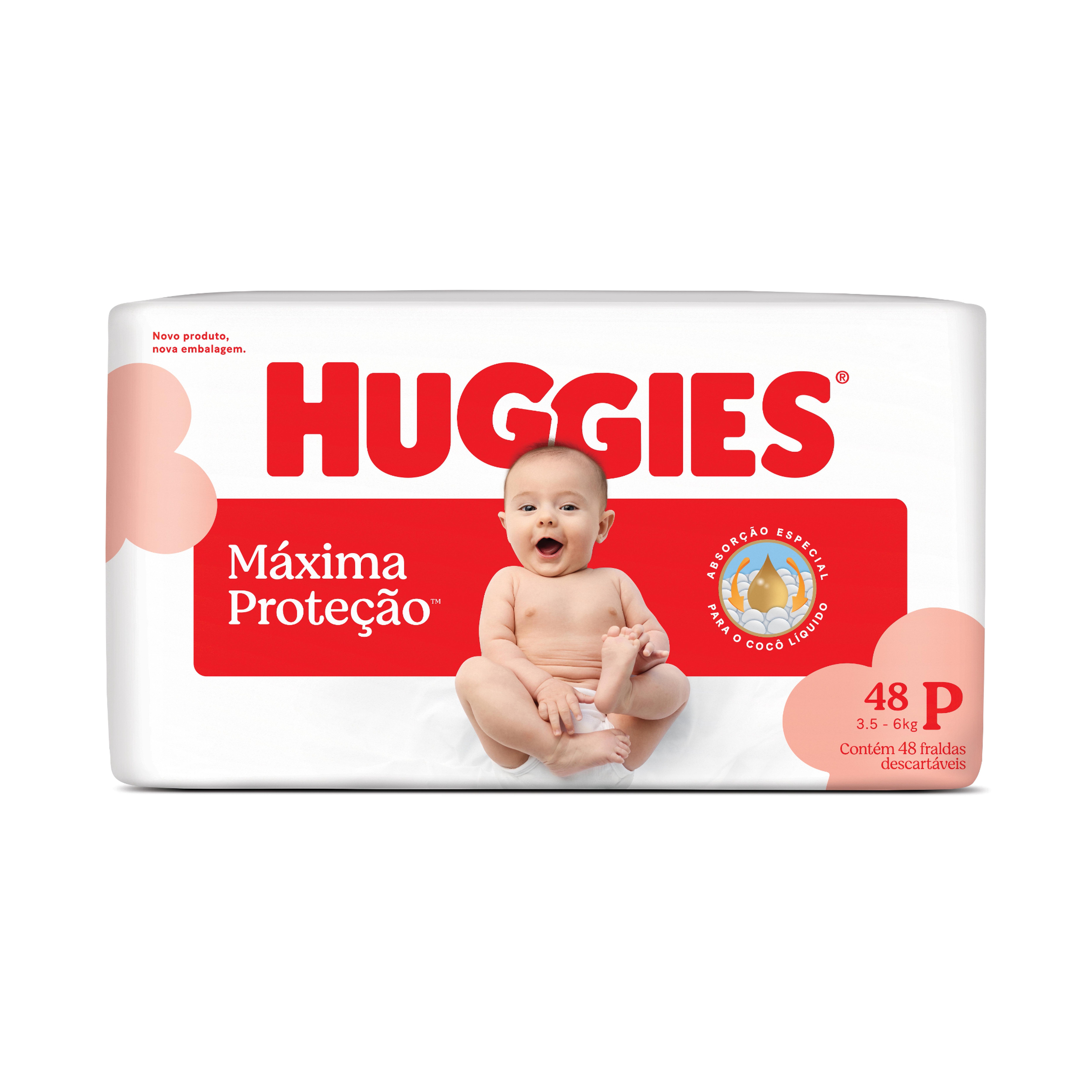 Fralda Descartável Noturna Huggies Supreme Care Máxima Proteção P 48un