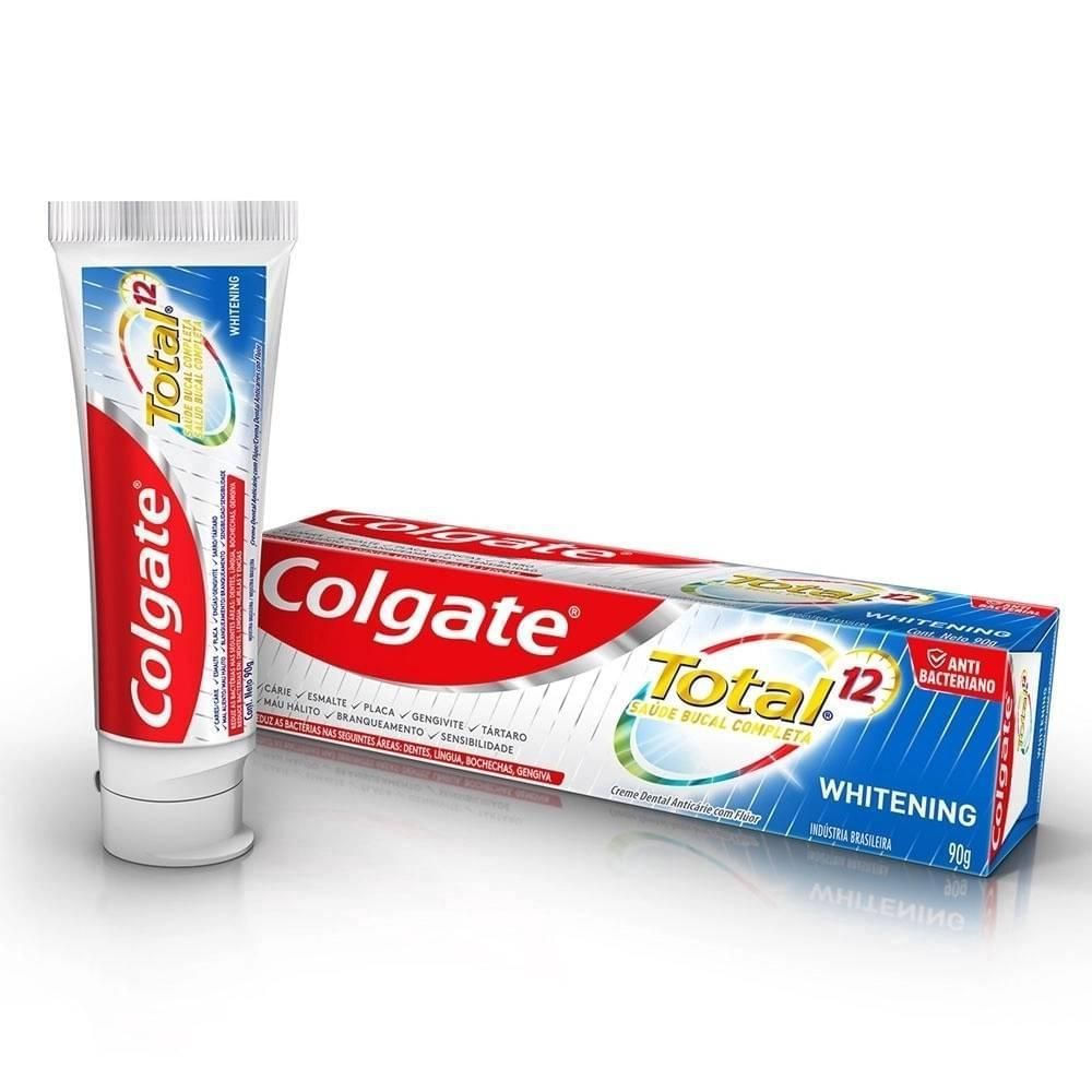Creme Dental Branqueamento Colgate Total 12 Whitening Gel 90g