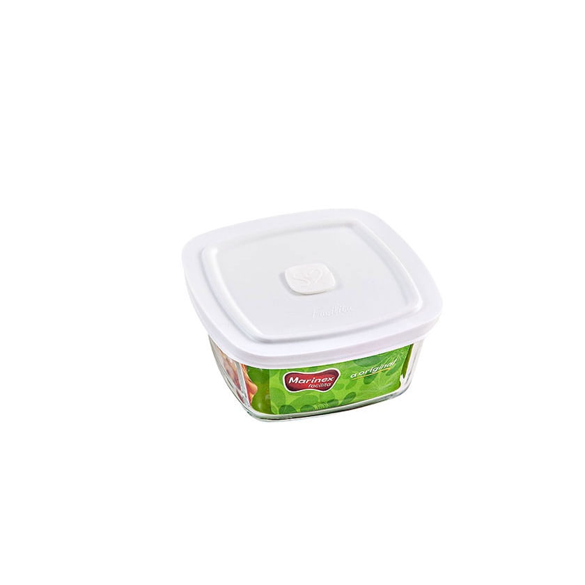 Pote Vidro Temperado 1L Marinex Facilita Vap com Válvula Micro-ondas