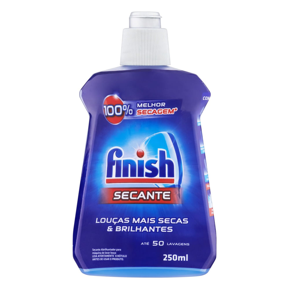 Secante Abrilhantador Finish Líquido para Máquina de Lavar Louças 250ml