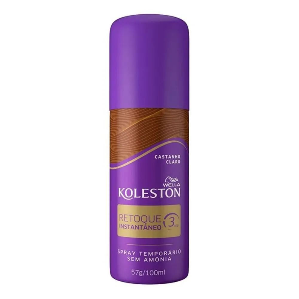 Coloração Retoque Instantâneo Castanho Claro 100ml Koleston Wella Spray para Raiz
