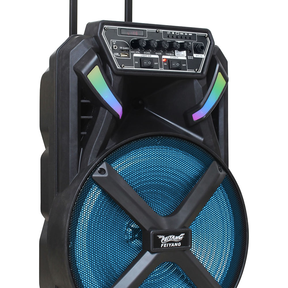 Caixa de Som Bluetooth Amplificada Easy Mobile SX-500 500W LED Preto