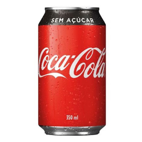 Refrigerante Zero Açúcar Coca-Cola 350ml Lata Vegano