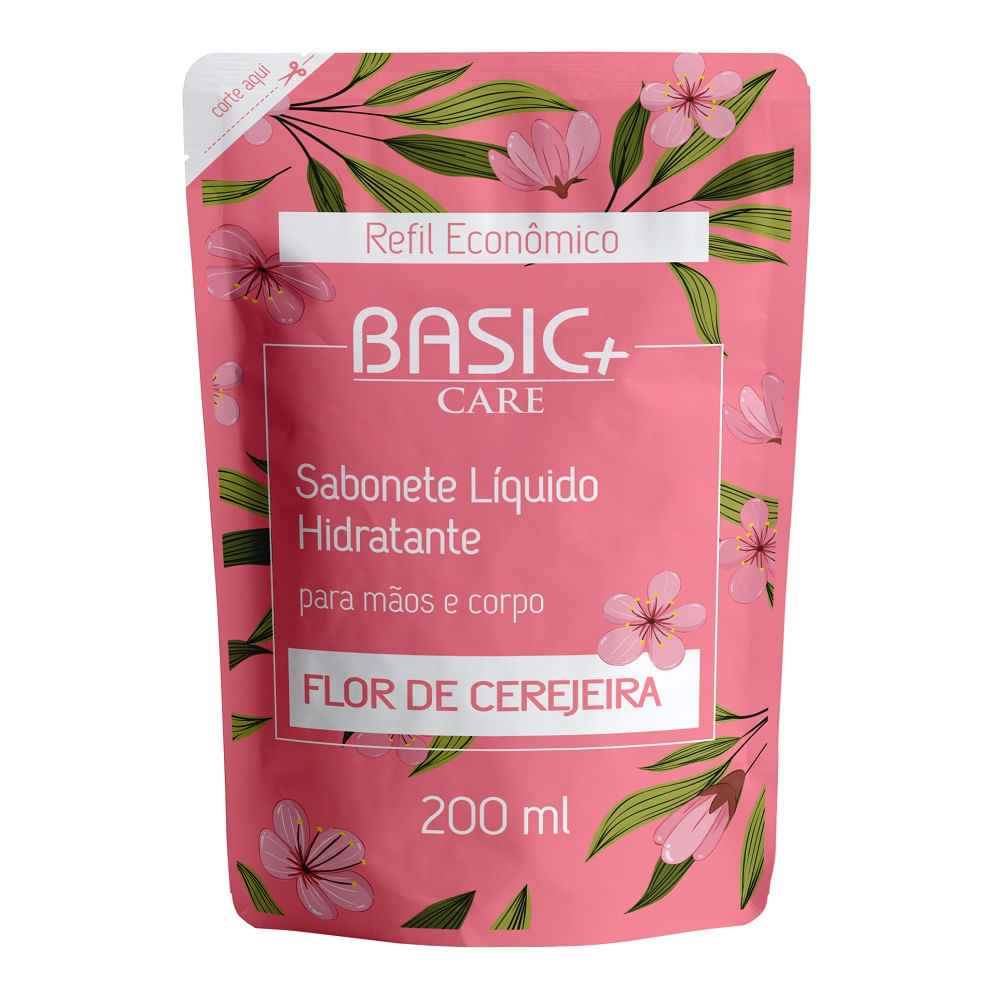 Sabonete Líquido Refil Basic+ Care Flor de Cerejeira 200ml