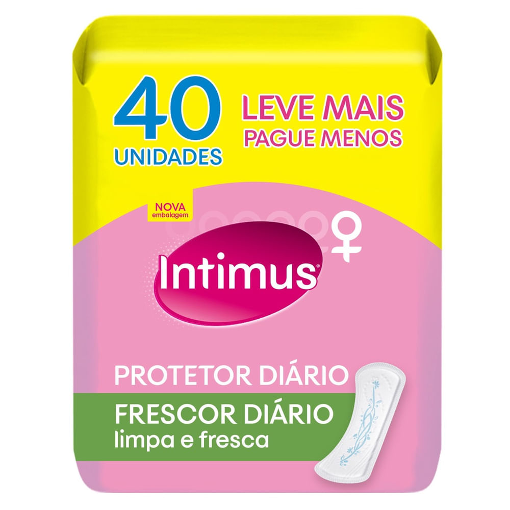 Protetor Diário Higiene e Frescor Intimus Days com Perfume 40 Unidades