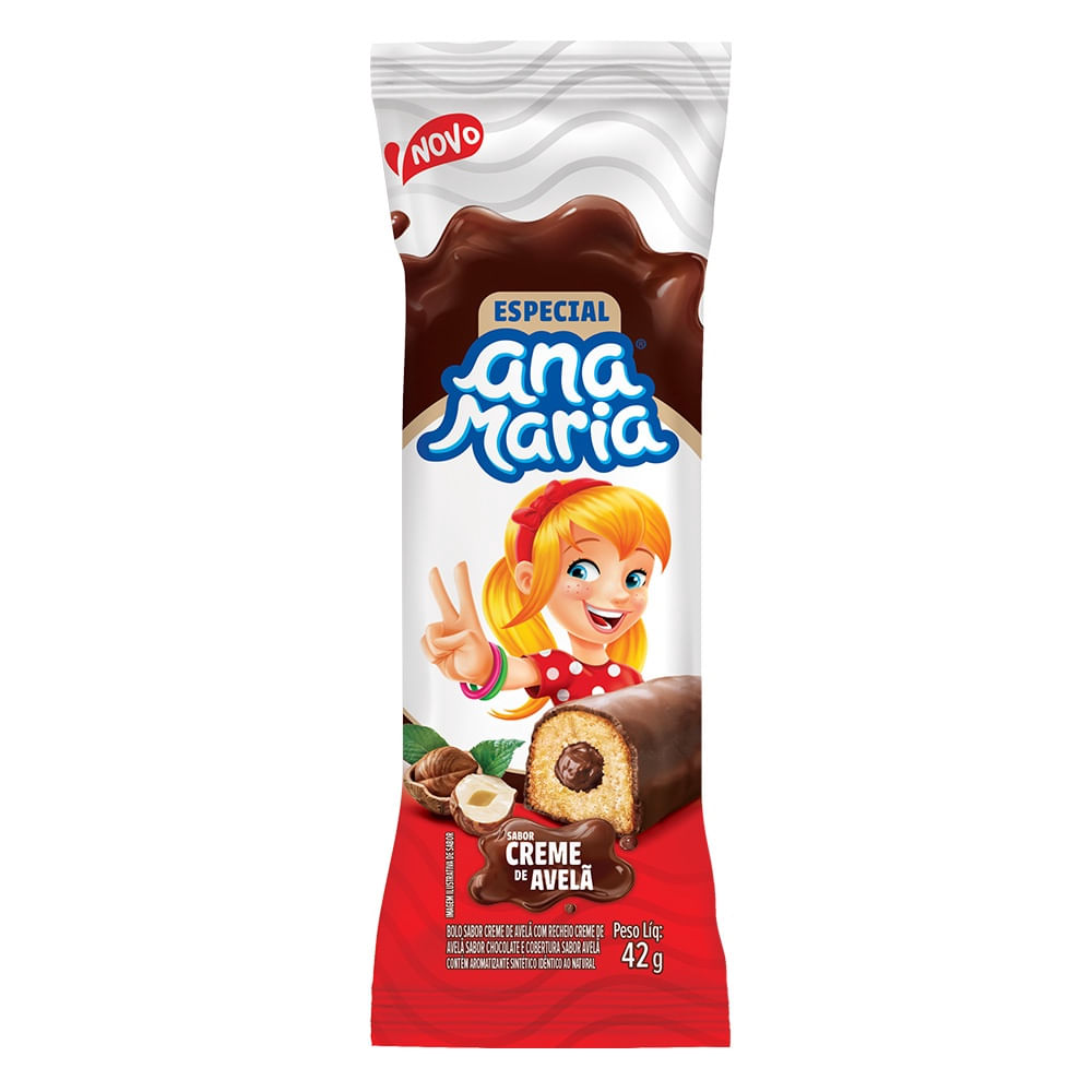 Bolinho Chocolate e Avelã Ana Maria 42g Macio