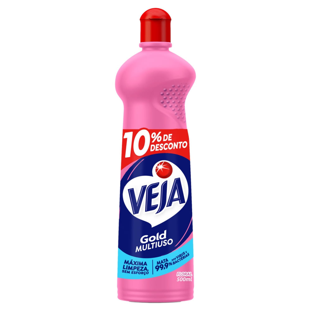 Limpador Multiuso Veja Gold Líquido Floral Squeeze 500ml