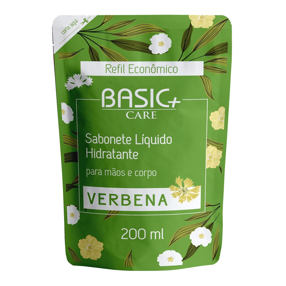 Sabonete Líquido Hidratante Refil Basic+ Care Verbena 200ml