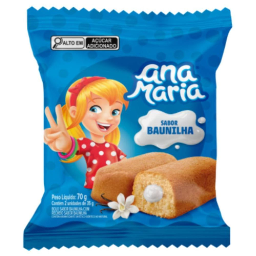 Bolinho Baunilha Ana Maria 70g Tradicional Macio