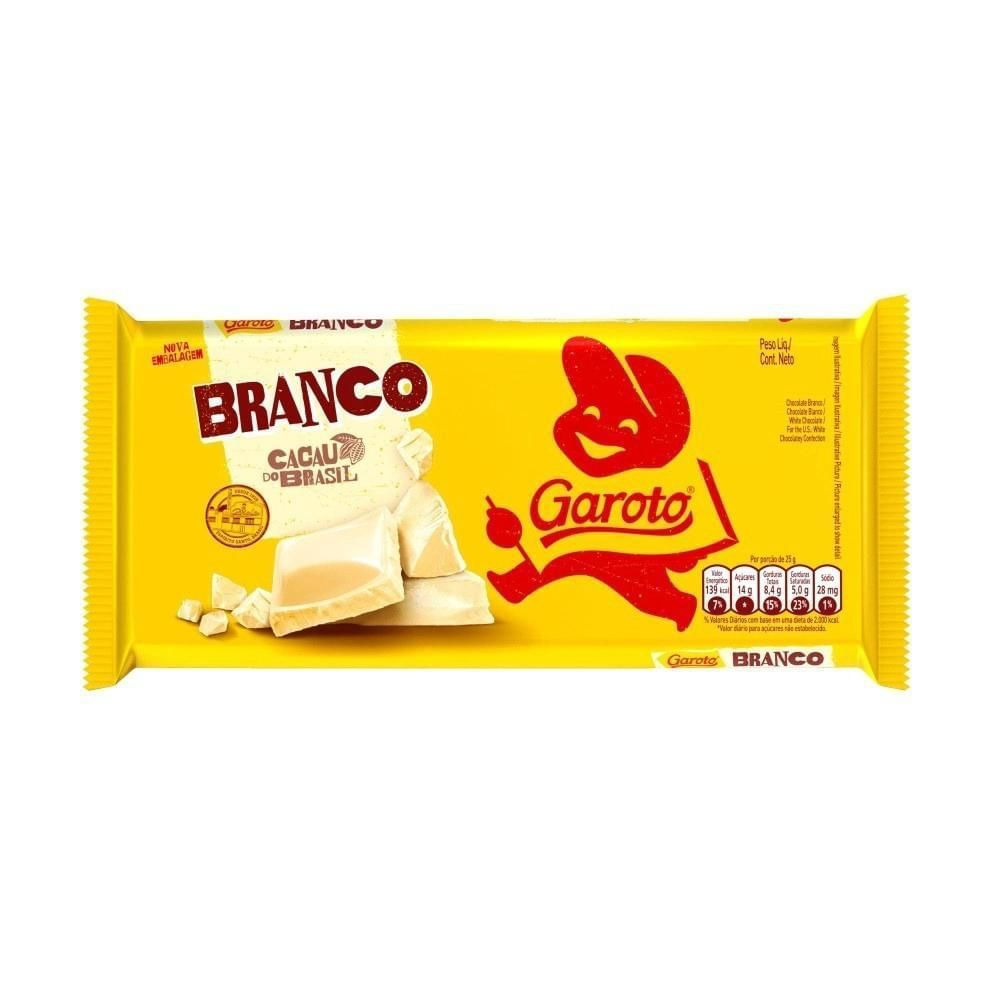 Barra de Chocolate Branco Garoto 80g Cremoso