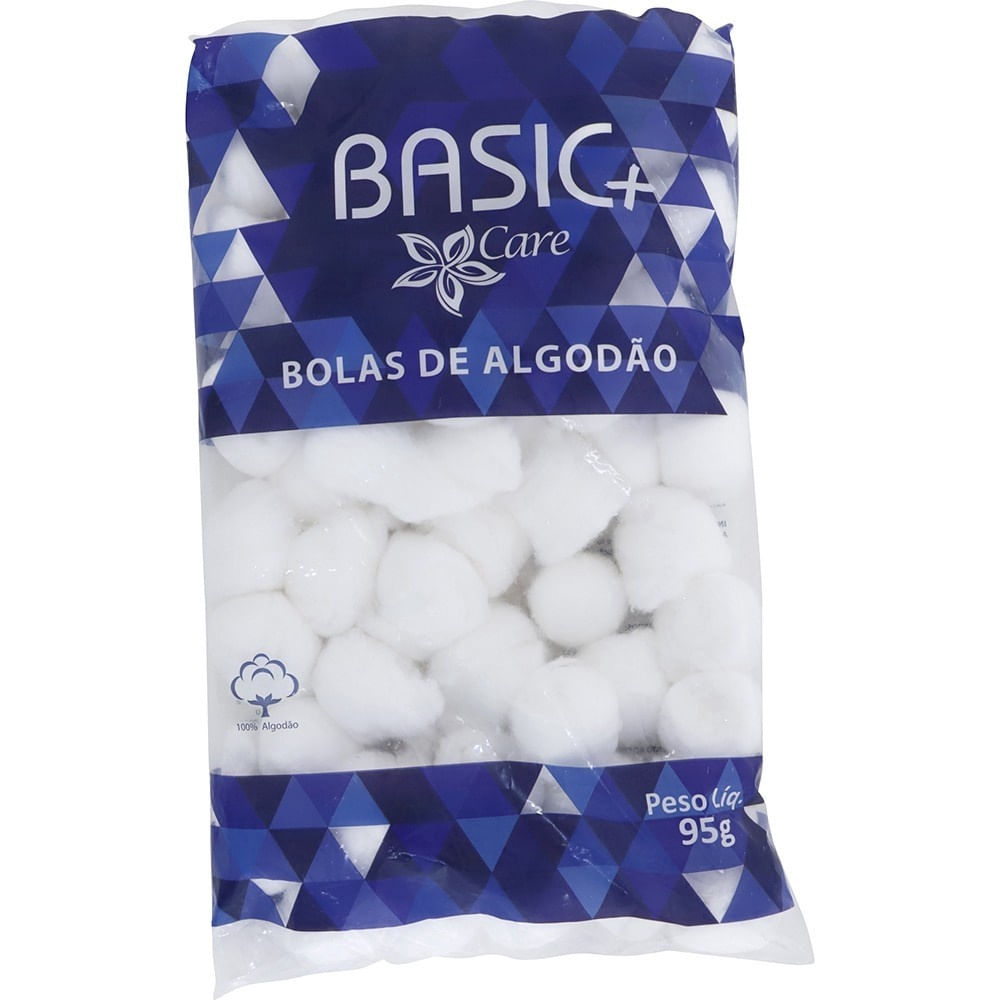 Algodão Limpeza e Higiene Basic+ Care em Bola 95g