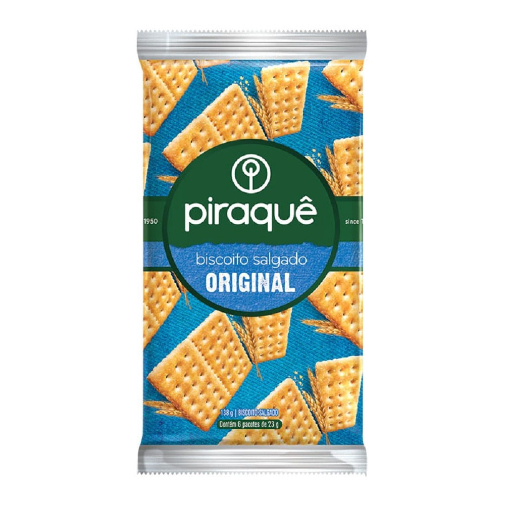 Biscoito Cream Cracker Tradicional Piraquê 138g Crocante