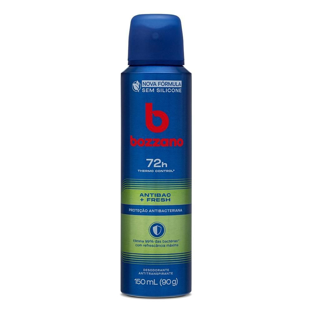 Desodorante Antitranspirante Aerossol Bozzano Antibac + Fresh 150ml