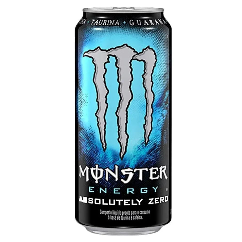 Energético Absolutely Zero Monster 473ml Lata Sem Açúcar