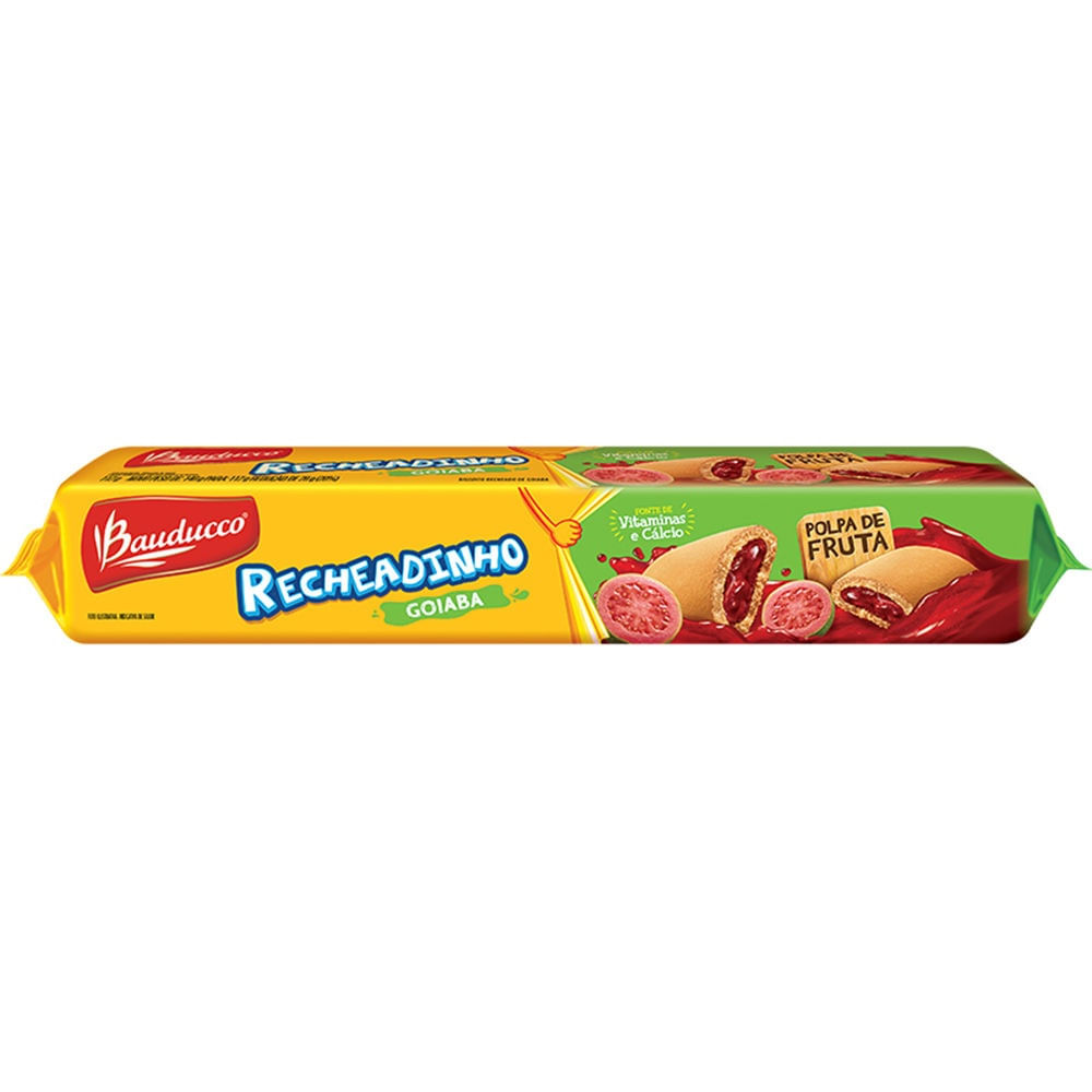 Biscoito Doce Goiaba Recheadinho Bauducco 112g com Fruta
