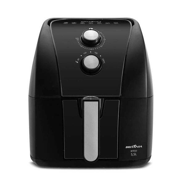 Fritadeira Elétrica Air Fryer Britânia BFR50 5,5L 1500W Preto Inox